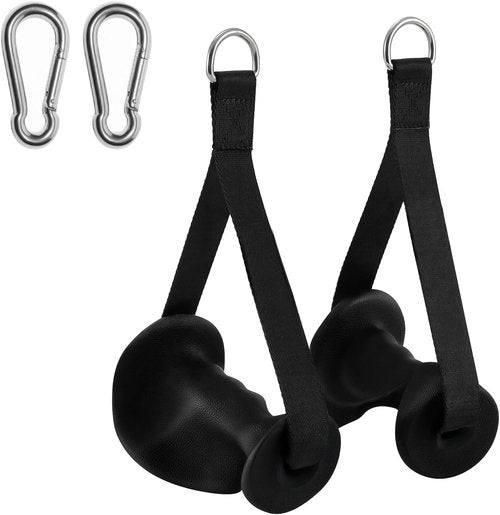 Exercise Handles - Ergonomic Non-Slip D Handle Attachments for Cable Machines & Resistance Bands