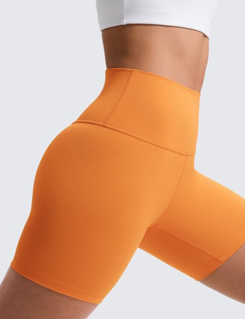 CRZ YOGA Biker Shorts - ButterLuxe High Waisted Spandex for Women | 6" Length for Running & Volleyball