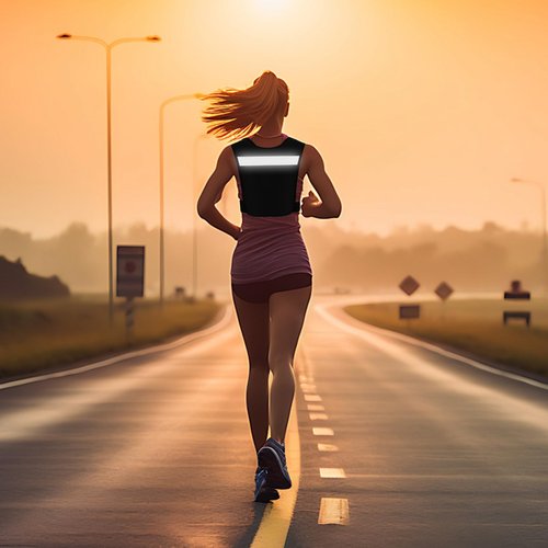 Jogging Vest for Men Women, Lightweight and Small Breathable Hydration Workout Vest with Multiple Pockets for Phones and Water Bottles （Reflective）
