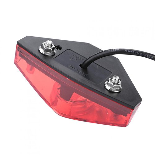 Kuuleyn 6-80v Universal Electric Bike Rear Tail Safety Light,Bike Tail Light,Scooter Lights Scooter Warning Brake Plastic Lamp for Night Riding Cycling Diy Accessory