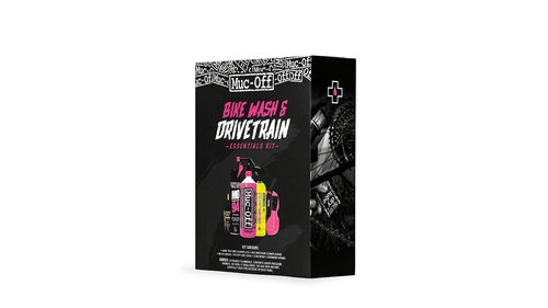 Muc-Off Bike Wash Drivetrain Essentials Kit with 5 Piece Premium Brush Set - Clean, Protect & Lube Your Bicycle