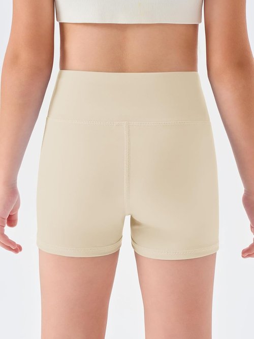 Haloumoning Girls Athletic Shorts - High-Waisted Yoga & Dance Biker Shorts | Comfy for Ages 5-14Y