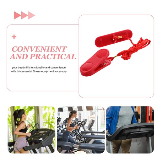 BCOATH Treadmill Safety Key Replacement with Dual Insert Emergency Stop Switch Compatible with Various Fitness Equipment Accessories 2.04X0.78X0.78In