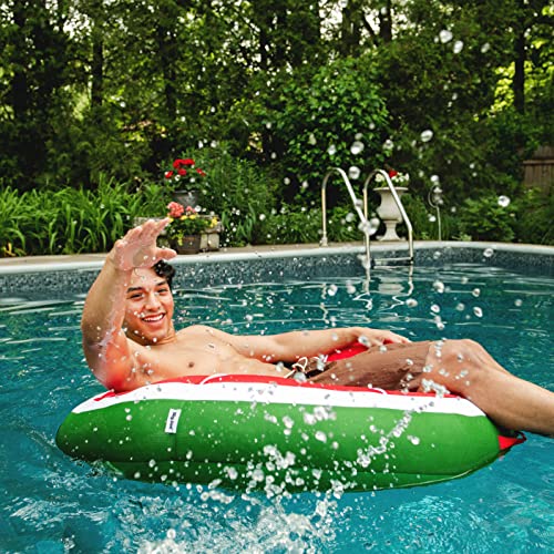 Watermelon Fruit Pool Float No Inflation Needed - Quick Dry Mesh, 32.5"