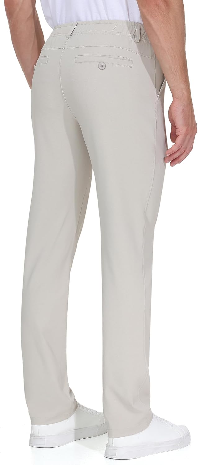 Skiennix Men's Golf Pants - Lightweight Stretch Dress Trousers | Business Casual Slacks with Pockets (30"/32"/34")
