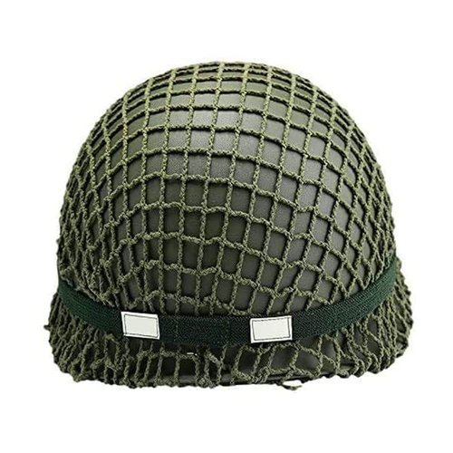 WW2 Helmet US Army M1 Replica with Net/Canvas Chin Strap DIY Painting