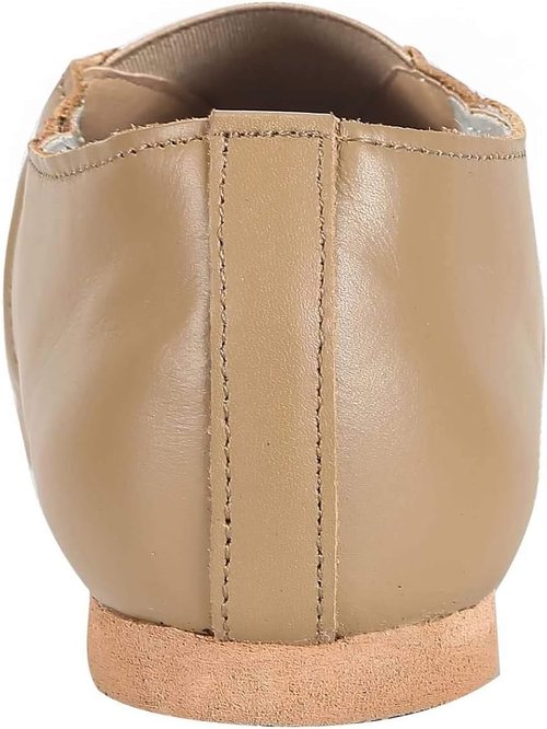 Linodes Women's Jazz Shoes - Slip-On Leather Upper with Elastic Top Piece for Comfort