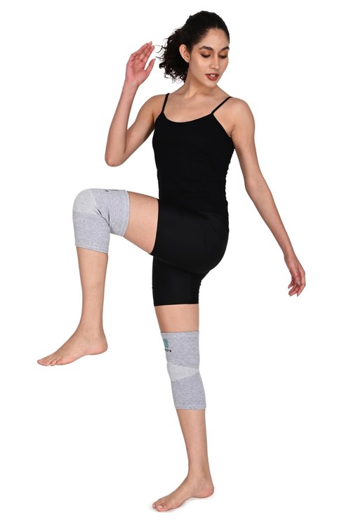 Remore Bamboo Charcoal Knee Sleeve - Bamboo Compression Knee Sleeve for Men and Women Meniscus Tear, Sports, Joint Pain Relief, Injury Recovery - Elastic Warm Knee Brace for Arthritis (45-51cm Thigh) (Large)