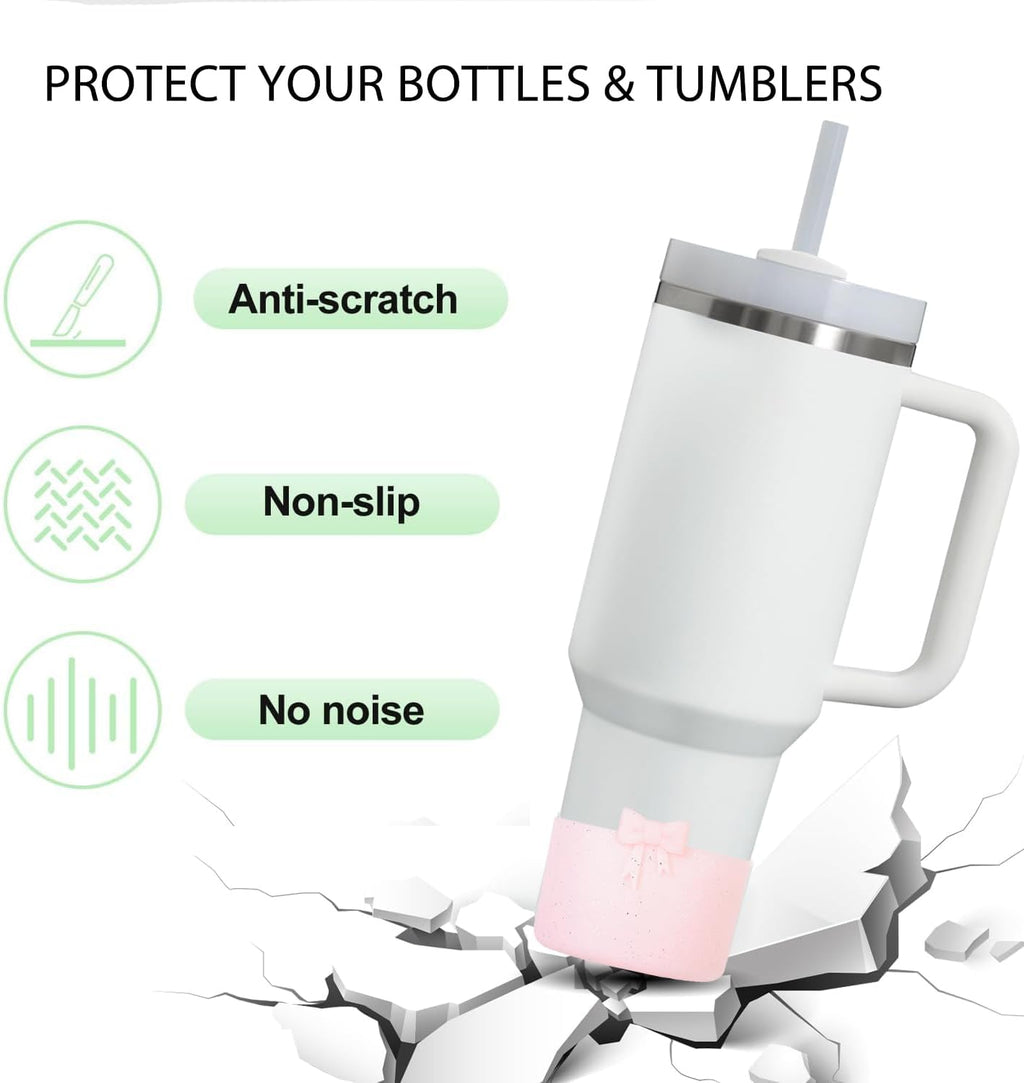 Skiennix Bow Silicone Boot - Protective Sleeve for Stanley Quencher & Hydro Flask Tumblers | Fits 20-40 oz