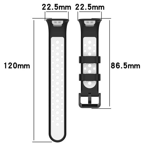 AWADUO Compatible with Xiaomi Mi Band 7 Pro Replacement Band, Replacement Silicone Wrist Strap Bracelet Band for Men Women, Soft And Durable(Black+Grey)