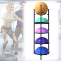 5 Tier Balance Trainer Stand, Floor Standing Exercise Ball Holder, Sturdy Half Ball Rack for Home Gym Studios