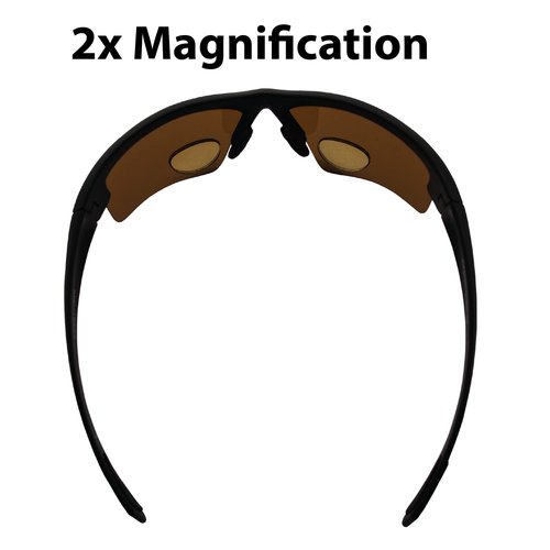 Global Vision BluWater Polarized Bifocal Sunglasses For Men & Women Fishing Glasses With Bifocals +2.0 Magnification Black Frame w/Polarized Brown Lenses