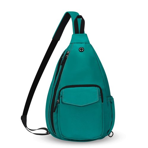 HAWEE Sling Bag for Women Men Water Resistant Crossbody Chest Backpack Shoulder Bag Anti Thief for Travel Hiking Sports, Forest Green