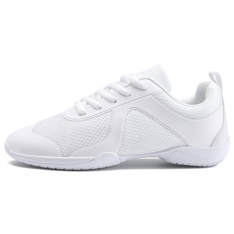 White Cheer Shoes for Girls Women Kids Cheerleading Shoes - Lightweight Breathable Sneakers Variation: White_2316+6