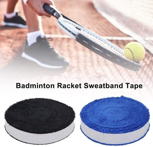 RONGXG 10m Tennis Towel Racket Grip Tape Anti Slip Badminton Handle Tape Absorbent Grip Thicken Racquet Racket Over Grips Elasticity Tennis Racket Replacement Grip Sweatband Racket Wraps Tape