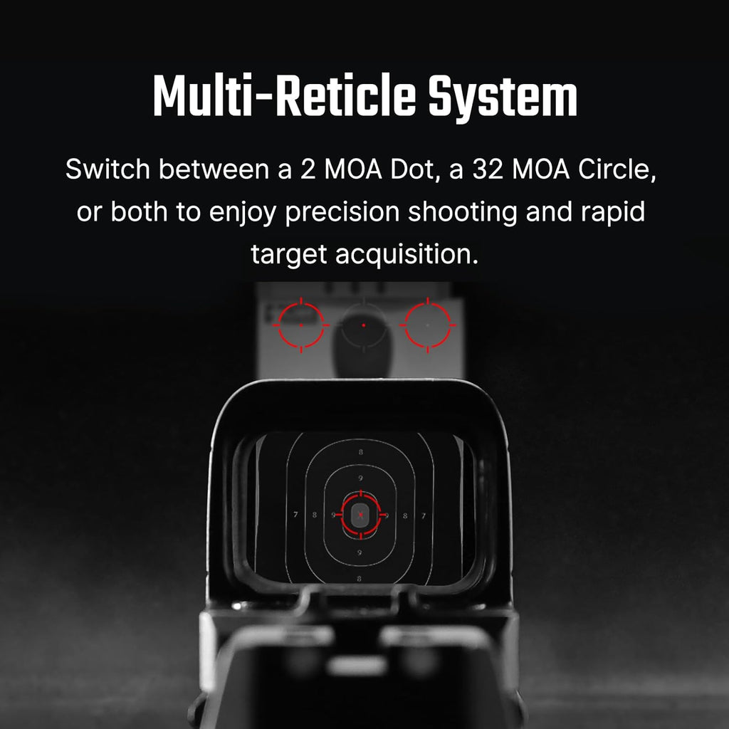OSIGHT SE Enclosed Micro Reflex Sight - 2 MOA Dot & 32 MOA Circle Dual Reticle | Compact Red Dot for Concealed Carry