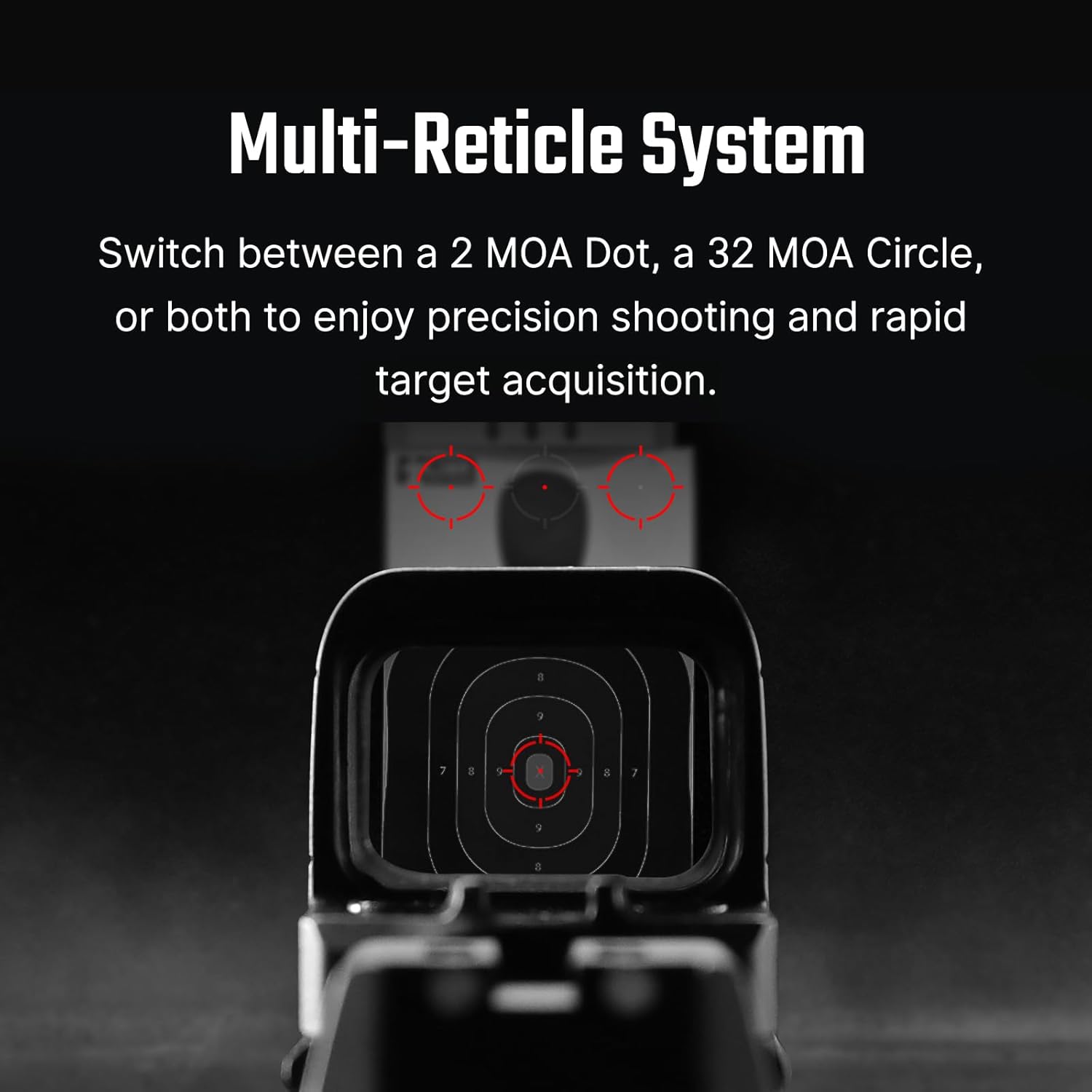 OSIGHT SE Enclosed Micro Reflex Sight - 2 MOA Dot & 32 MOA Circle Dual Reticle | Compact Red Dot for Concealed Carry