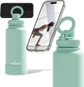 32oz Insulated Tumbler by [Brand Name] - Magnetic Phone Holder, Leak Proof Lid | 24hr Cold & 12hr Hot, Eco-Friendly (Mint Green)