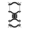 LIGHTFE Bicycle Light Mount, Bike Light Mount Bracket Use of Aluminum Alloy Material, Adjustable Big Fork Special for Big Size Hight Lumens Light, 360o Rotation Clips Holder and Battery Nuts