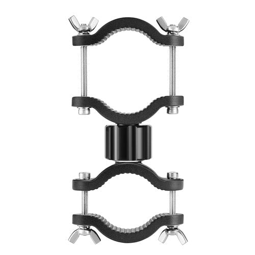 LIGHTFE Bicycle Light Mount, Bike Light Mount Bracket Use of Aluminum Alloy Material, Adjustable Big Fork Special for Big Size Hight Lumens Light, 360o Rotation Clips Holder and Battery Nuts