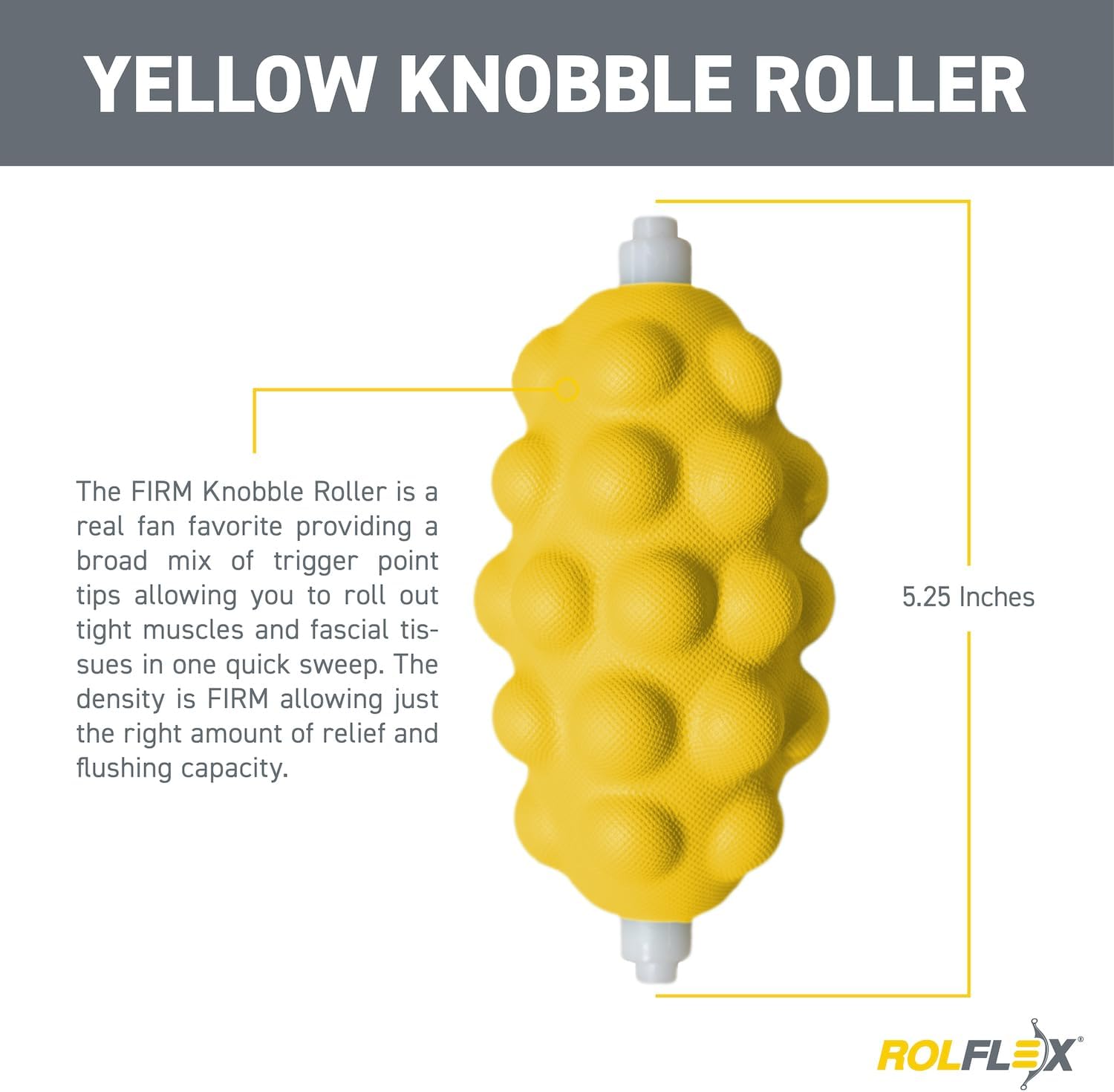 Rolflex Firm Knobble Roller - Essential Tool for Trigger Point Relief & Muscle Recovery