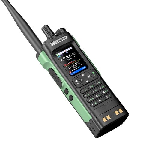 BAOFENG UV-32 10W High Power Long Range Walkie Talkie Bluetooth Programming Multi Band Rechargeable GPS Type-C 1000CH Two Way Ham Radio With 771 and Telescopic Antenna for Family Hunting Hiking