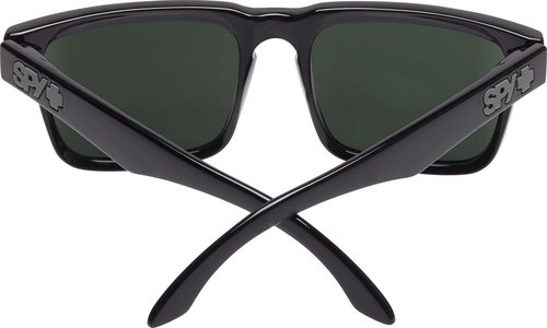 SPY Optic Helm, Square Sunglasses, Color and Contrast Enhancing Lenses, Black - Happy Gray Green Lenses