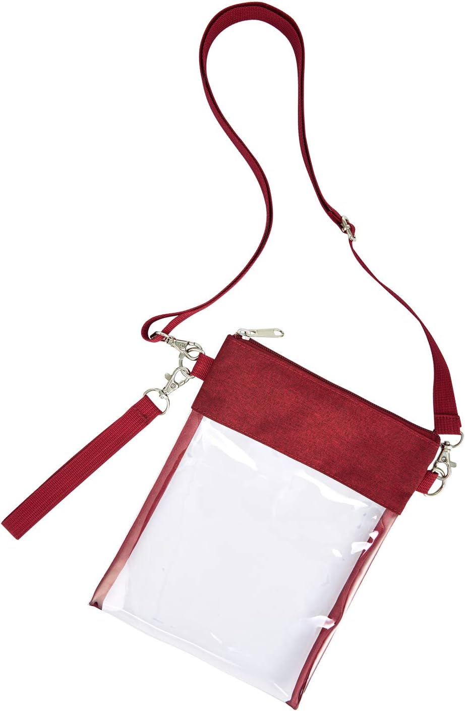 Skiennix Clear Crossbody Bag - Stadium Approved Transparent Tote Purse for Work & Events