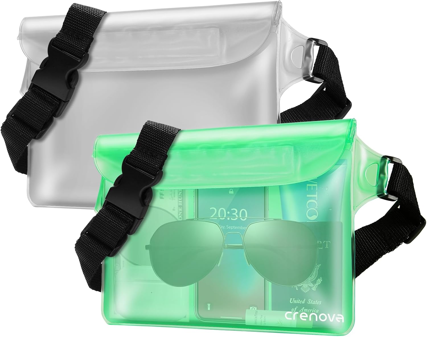 Skiennix Waterproof Beach Bag - Floating Dry Pouch for Phone & Passport | Ideal for Travel & Water Sports