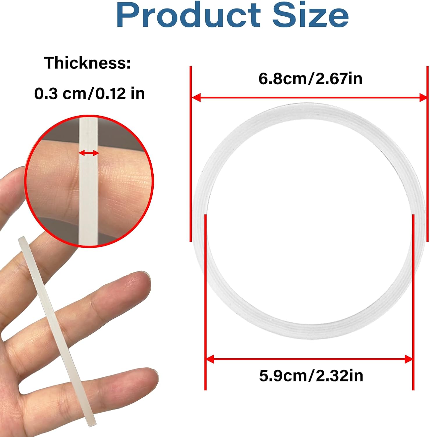 Owala | Water Bottle Gasket Replacement - 6 Silicone Lid Seals for FreeSip 19/24/32/40oz Cups
