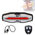 Bike Tail Light with Turn Signals Wireless Remote Control Waterproof Bicycle Rear Light Back USB Rechargeable Ultra Bright Safety Warning Cycling Taillight for Night Riding (Silver)