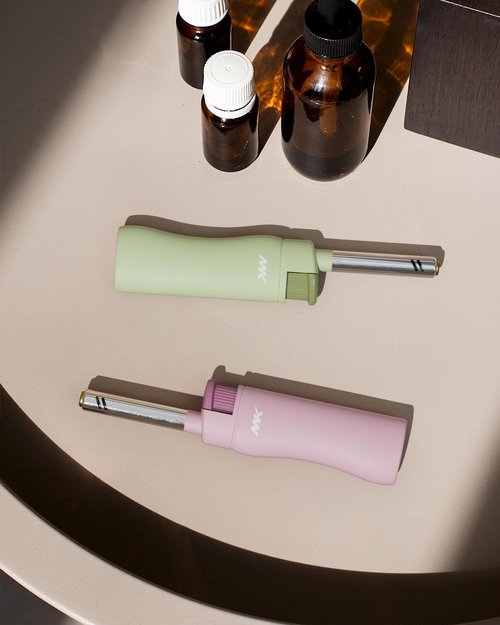 MK Candle Lighter - Butane Refillable Wind-Resistant Flame | 4-Pack for BBQ & Camping (Pastel)