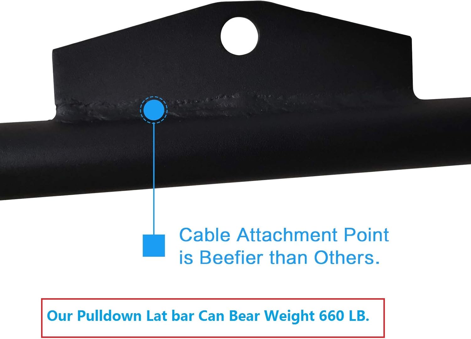 Skiennix Lat Pulldown Bar - 29/39/48 Inch Wide Grip with Non-Slip Handle for Home Gym Training