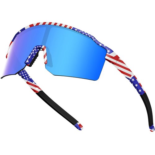 Polarized Sports Sunglasses for Men Women, UV400 Protection Outdoor Sunglasses for Running Cycling Golf Hiking Driving