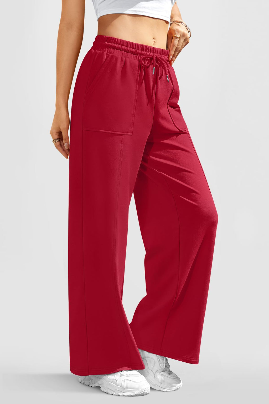 Sweatpants Women Baggy Wide Leg Lounge Casual Pajama Sweat Pants Women's Sweatpants Women's Athletic Pants Red S