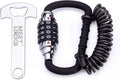 MEETLOCKS Motorcycle Helmet Cable Lock - 4-Digit Combination, Resettable Anti-Theft Design