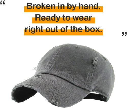 KBETHOS Vintage Distressed Cotton Dad Hat - Adjustable Unisex Baseball Cap in Classic Style
