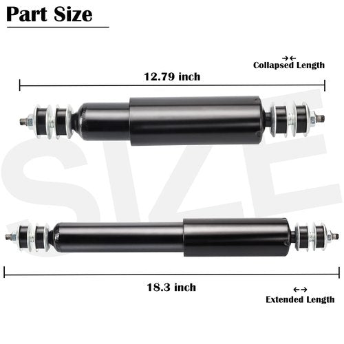 Dewkake EZGO TXT Front and Rear Shocks Absorbers for 1994-Up Golf Cart, 4PCS, OEM # 70928-G01, 76418-01