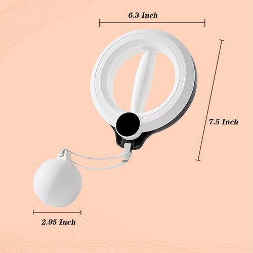 Hautrely Shoulder Reliever Ball Swing for Women, 360° Hand-Crank Chest Workout Equipment, Forearm Exerciser Fitness Equipment for Arm and Wrist (White)