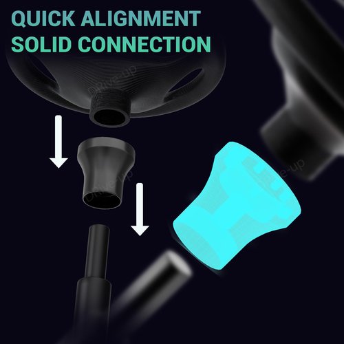 DRIVE UP Golf Cart Steering Wheel Adapter for Club Car DS Golf Cart-Black