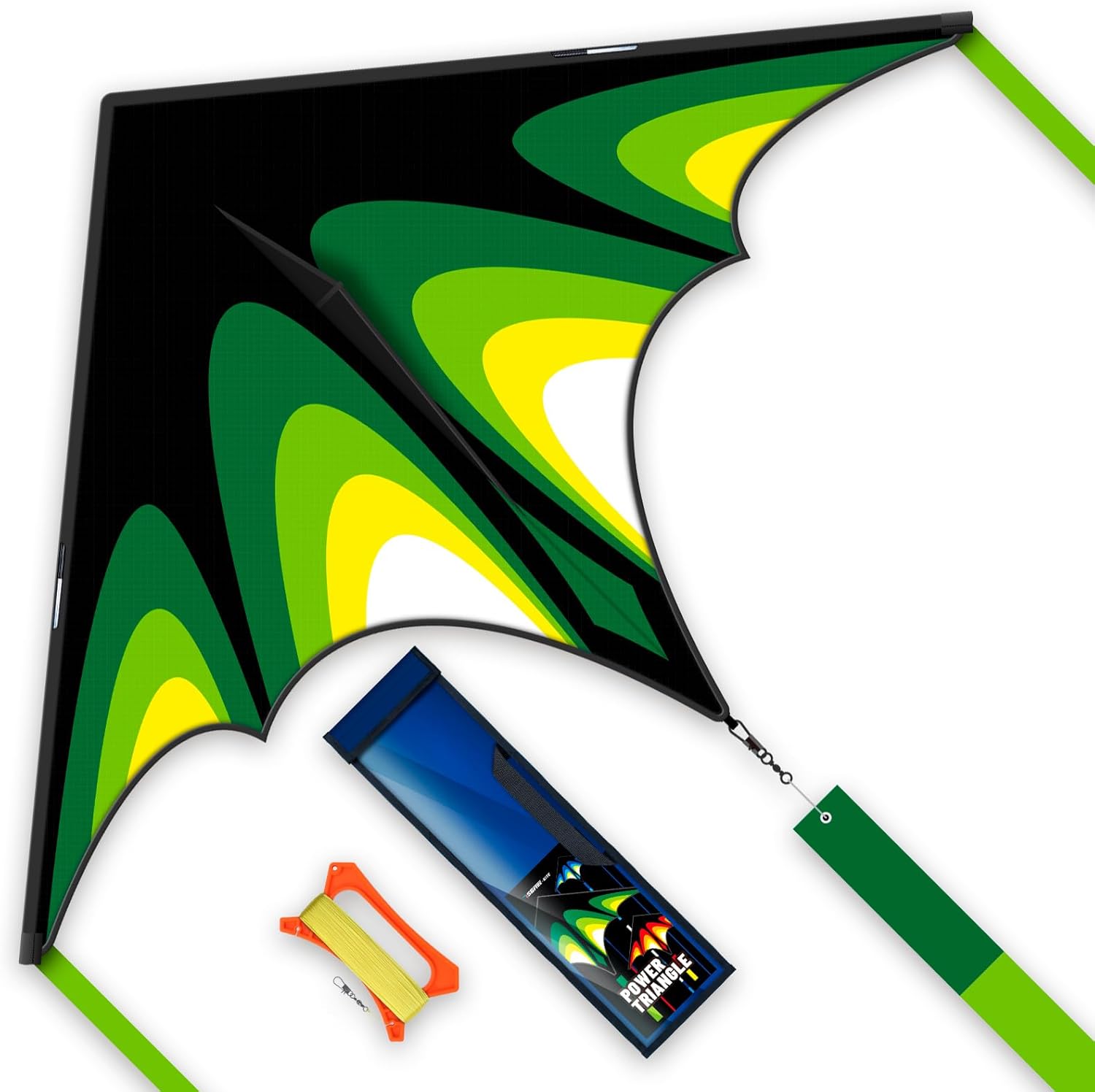 SGftre Delta Kite - Easy to Fly Single Line Kite with Tail for Kids & Adults | Perfect for Beach & Park Fun