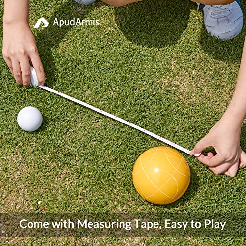 ApudArmis 100mm Regulation Size Bocce Ball Set Outdoor Lawn Game for Beach Yard