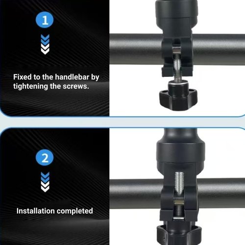 Bike Mirrors for Handlebar, 360° Rotation DH Rear View Bicycle Mirrors Bike Mirror Handlebar Mount for E-bike Mountain Road Bike Height Adjustable