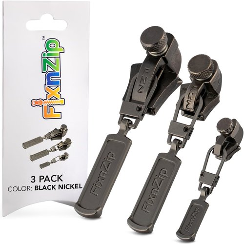 FixNZip Zipper Repair Kit Bundle - Universal No-Sew Slider Replacement for All Apparel | Sizes 1-10