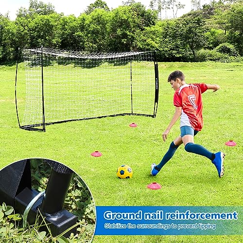 Storgem Collapsible Metal Frame Soccer Goal for Backyard, Multiple Sizes