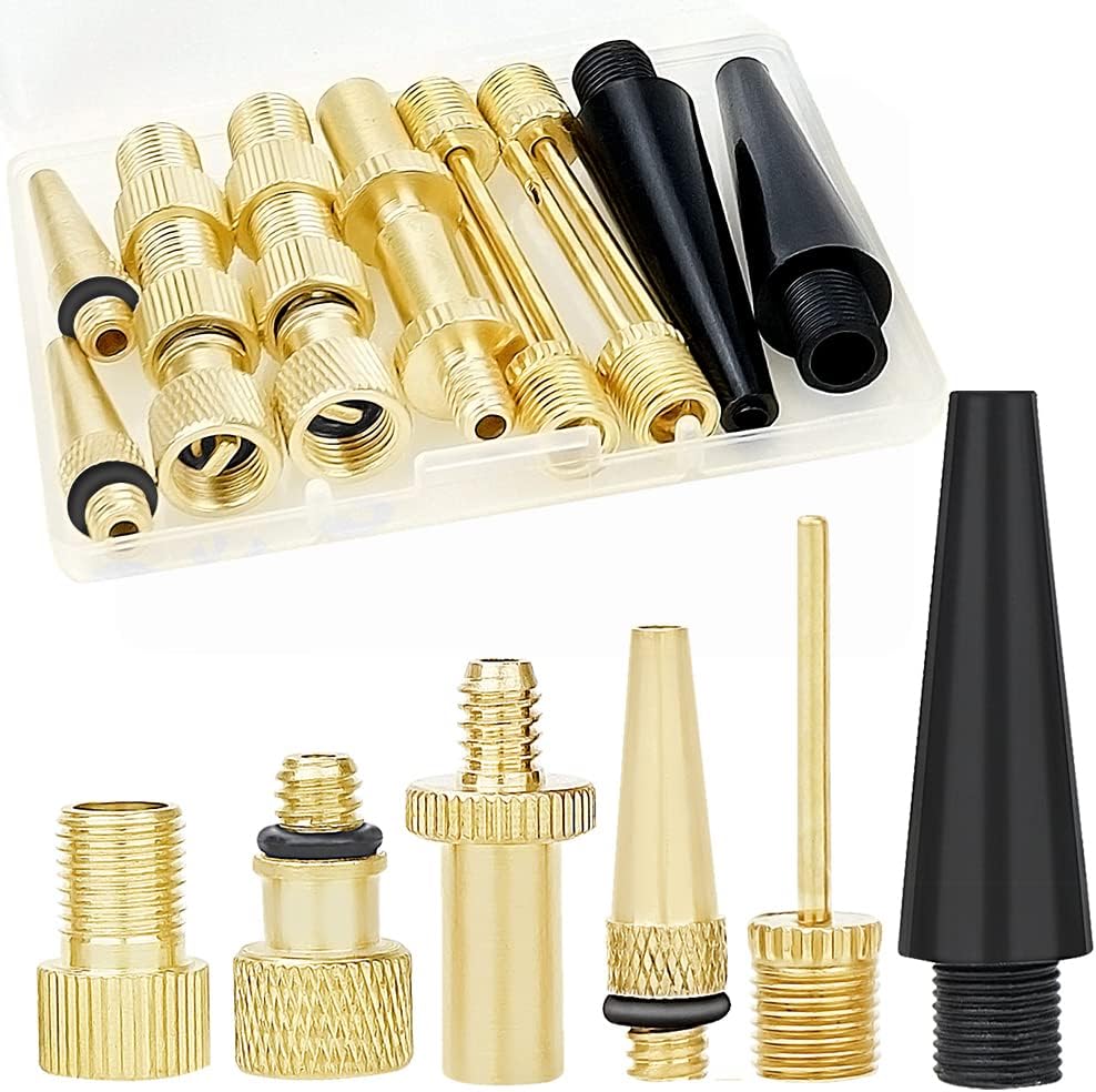 Skiennix High-Grade Brass Valve Adapter - Durable Bicycle Tire Valve Connector
