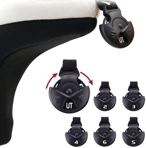 Craftsman Golf New Black 3 Pack Golf Hybrid Club Head Covers Headcovers with Interchangeable No. Tag