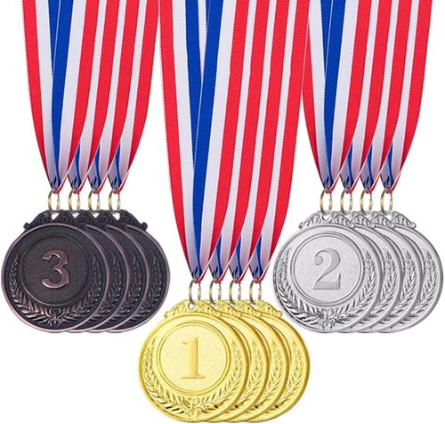 Gold Silver Bronze Award Medals-Winner Medals Gold Silver Bronze Prizes for Competitions, Party, 2 Inches
