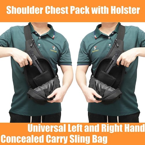 CCW Sling Bag - Concealed Carry Chest Gun Bag for Men & Women | EDC Shoulder Crossbody with Holster