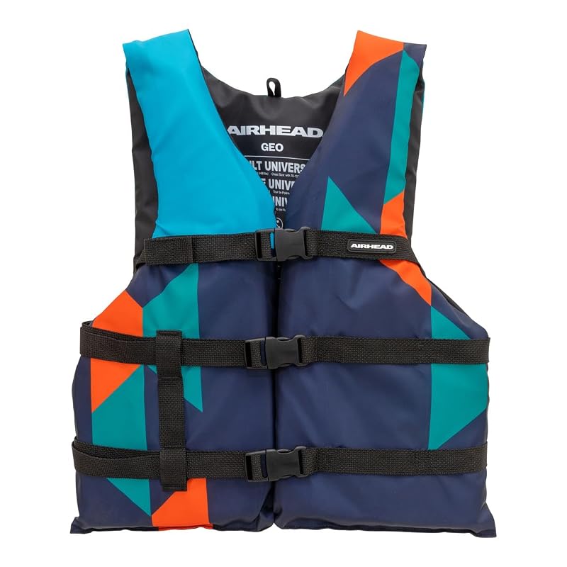 Airhead Adult Universal Life Vest - USCG Approved Boating Vest with 4 Buckles & Leg Strap